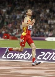 Jose Manuel Gonzalez en la final de los 400 metros.