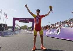 Maurice Eckard medalla de bronce en la prueba de contrarreloj.