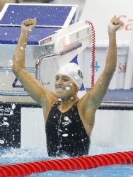 Michelle Alonso Medalla de oro en 100 metros braza.