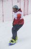 Astrid Fina en el primer entrenamiento oficial de snowboard cross.