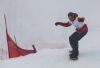 Urko Egea en el primer entrenamiento oficial de snowboard cross.