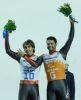 Jon Santacana y Miguel Galindo tras conseguir la medalla de plata en eslalon.