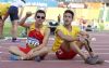 Gerard Descarrega Plata Mundial Atletismo Doha2015 en 400m T11 con Marcos Blanquio