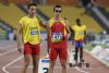 Gerard Descarrega y Marcos Blanquio semis 400m T11 Mundial Atletismo Doha 2015