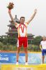 Javier Ochoa con la medalla de plata en la prueba de fondo en carretera.