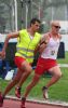 Luis Bullido y su gua, en el Mundial de Atletismo de Assen 2006.