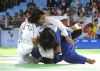 Mnica Merenciano y la japonesa Hirose Junko, en un momento del combate por el bronce de la competicin de judo hasta 57 kilos de los Juegos Paralmpicos de Rio 2016