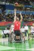 Alejandro Zarzuela (9) lanza a canasta en el partido de baloncesto que enfrent a Japn y a Espaa y que finaliz con 39-55 a favor del combinado nacional