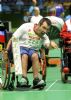 Benito Martn, durante su participacin en la fase previa del torneo paralmpico de boccia categora BC1-BC2