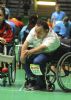 Manuel Martn, durante la partida de Espaa contra Hong Kong (2-6), de la fase preliminar del torneo de boccia, categora BC1-BC2