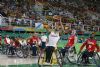 Pablo Zarzuela (7) lanza a canasta en el partido de semifinales del torneo paralmpico de baloncesto entre Espaa y Gran Bretaa (69-63)