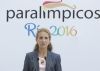 La infanta Elena se dirige a los asistentes durante un acto con patrocinadores celebrado en la penltima jornada de los Juegos Paralmpicos de Rio 2016