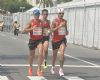 Gustavo Nieves y Alberto Surez compitiendo en la maratn paralmpica de Rio 2016, ambos en la categora T12