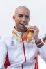 Abderrahman con la medalla de plata que consigui en el maratn de los Juegos Paralmpicos de Ro con un tiempo de 2:37:01 compitiendo por la clase T46