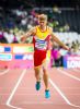 Jos Luis Fernndez corre la final de los 400 metros T12 en el Mundial de Atletismo Paralmpico de Londres.