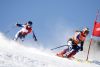 Anna Coh y su gua Raquel Garca en la prueba de la Copa del Mundo de Esqu Paralmpico en La Molina (Girona), enero de 2009