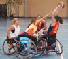 Entrenamiento de la seleccin espaola femenina, previo al Europeo de Baloncesto en Silla de Ruedas de Wetzlar (Alemania) 2007.