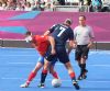 Partido del equipo Paralmpico Espaol contra la seleccin de futbol 5 de Gran Bretaa.