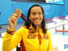 Teresa Perales medalla de bronce en la prueba de 100 metros braza.