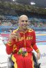 Richard Oribe medalla de bronce en los 200 metros libres.