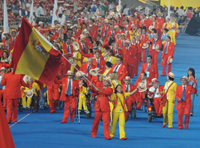 Desfile del Equipo Paralímpico Español en los Juegos de Pekín.
