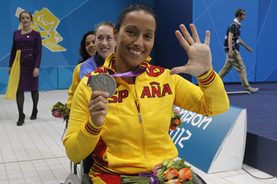 Teresa Perales con su 5 medalla en estos Juegos Paralmpicos