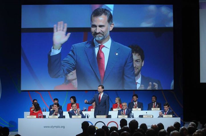 Momento de la presentacin de Madrid 2020 en Buenos Aires