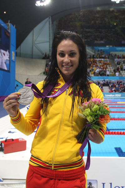 Sarai Gascn con la medalla de plata