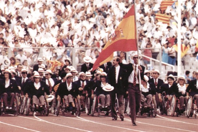 El Equipo Paralímpico Español en Barcelona 1992.