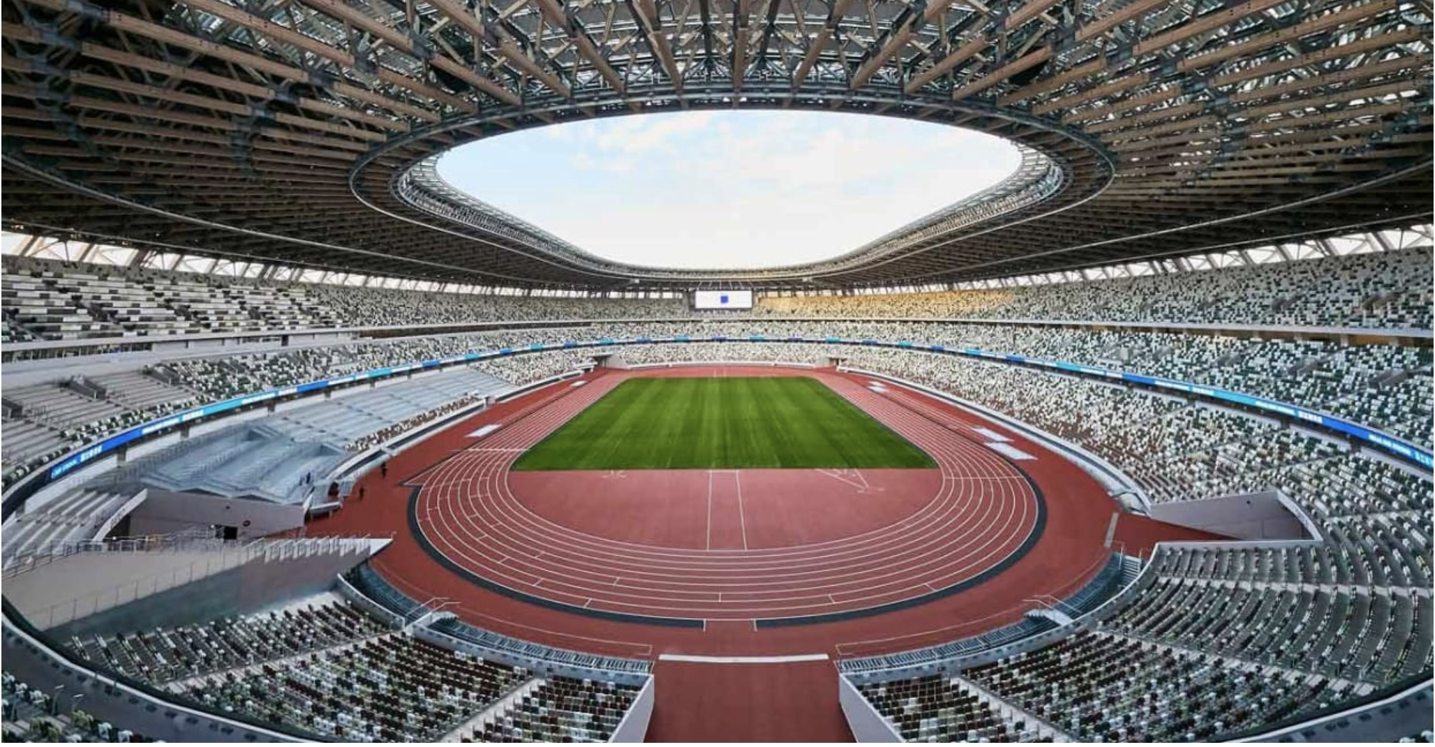 Vista aérea del Estadio Olímpico de Tokio