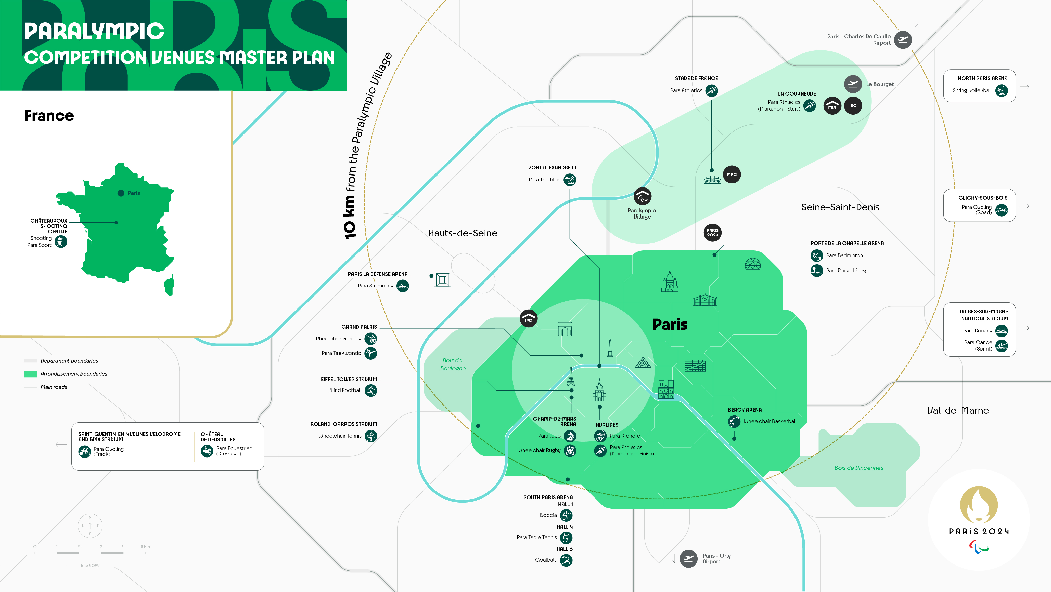 Sedes de competición París 2024