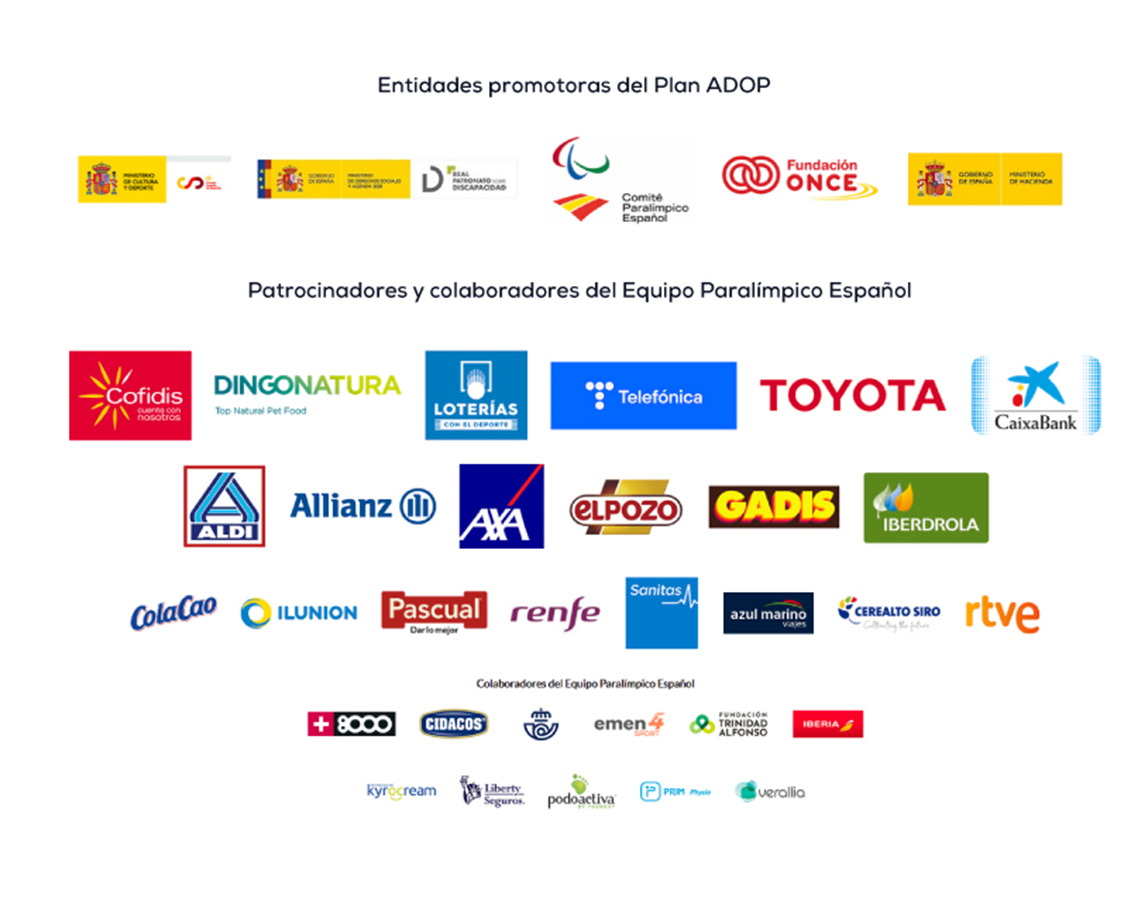 Patrocinadores y colaboradores del Equipo Paralímpico Español