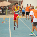 Xavi Porras, durante la prueba de Longitud T11 en el Mundial Dubai 2019