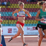 Izaskun Osés, durante la prueba del 1500 en el Europeo Berlín 2018.