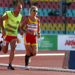 Mari Carmen Paredes, durante la prueba de los 1500 metros en el Campeonato de Europa de Berlín.