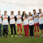 Atletas españoles que consiguieron la medalla de oro en el Campeonato de Europa disputado en Berlín.