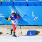 Pol Makuri durante la competición de sprint de esquí nórdico en los JJPP Pekín 2022 © Oliver Kremer 2022