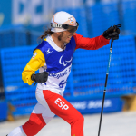 Pol Makuri durante la competición de sprint de esquí nórdico en los JJPP Pekín © Oliver Kremer 2022 