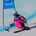 Audrey Pascual en el supergigante durante los JJPP de Milán Cortina