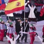 Imagen de Jon Santacana y Miguel Galindo, abanderados de España en la Ceremonia de Clausura de los Juegos Paralímpicos de Invierno Pyeonchang 2018