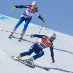Imagen de Jon Santacana y Miguel Galindo en el gigante de los Juegos Paralímpicos de Pyeongchang 2018.