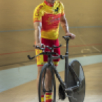 Pablo Jaramillo, con la selección española en el Mundial de Ciclismo en Pista de Apeldoorn 2019.