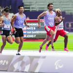 Eduardo Uceda compite en los 400m T11