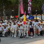 Deportistas españoles en la ceremonia de apertura