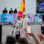 Marta Arce y Álvaro Valera durante la ceremonia de apertura