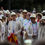 Deportistas españoles durante la ceremonia de apertura