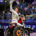 Judith Rodríguez en cuartos de final florete individual femenino - categoría A