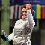 Judith Rodríguez en cuartos de final florete individual femenino - categoría A