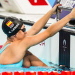 Beatriz Lérida en las series de mujeres 100M espalda -S9