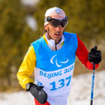 Retrato de Pol Makuri durante su entreno de esquí de fondo en JJPP Pekín 2022 © Oliver Kremer 2022 - http://sports.pixolli.com